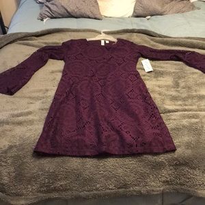 Lace purple dress